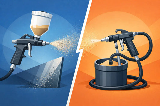 Gravity Feed vs Siphon Sandblaster