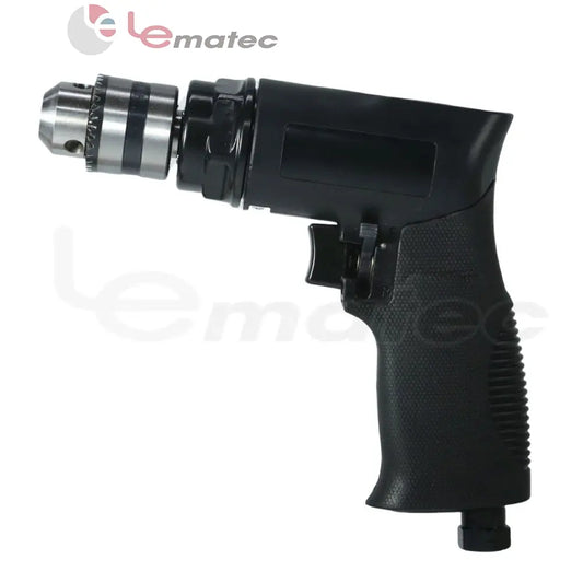 LE-G213P 3/8" Reversible Air Drill – Compact High Torque Tool side view with chuck visible.