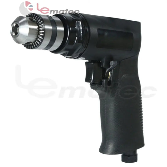 LE-G213P 3/8" Reversible Air Drill – Compact High Torque Tool with ergonomic design and rubber grip.