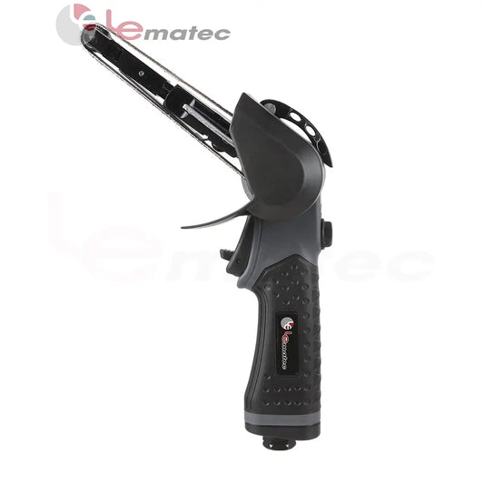 LE-BS-706B Air Belt Sander 1/2" x 13" – Fast Precise Sanding tool with ergonomic grip and sanding belt attachment.