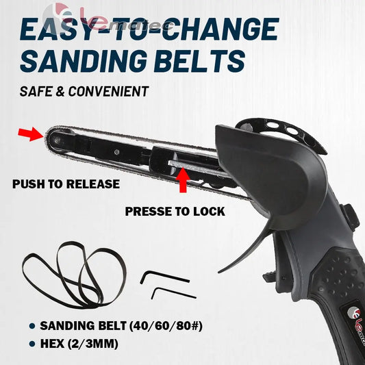LE-BS-706B Air Belt Sander 1/2" x 13" – Fast Precise Sanding easy-to-change sanding belts feature for convenience