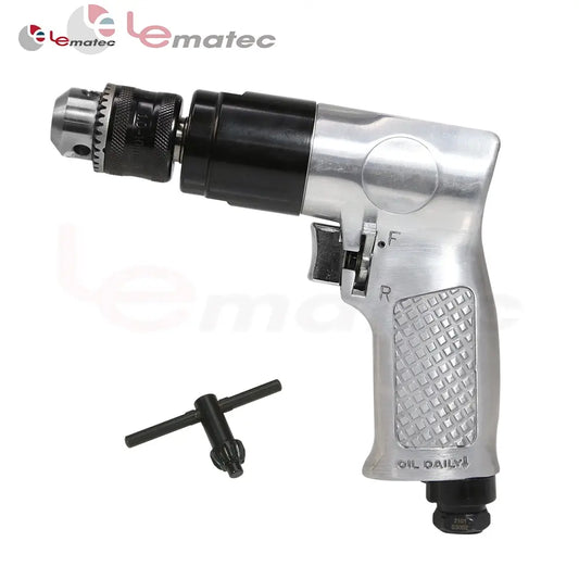 LE-D130 3/8" Reversible Air Drill – Lightweight Power Drilling with ergonomic grip and drill key.