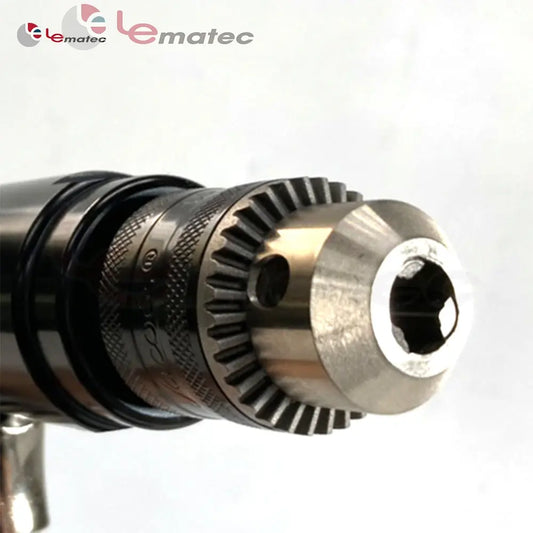 LE-D130 3/8" Reversible Air Drill – Lightweight Power Drilling drill chuck close-up detail.