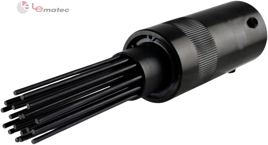 Professional Air Scaler Needle Set - 19 Pieces Hardened Steel (LE-B9707-1) with precision needles for effective rust removal.