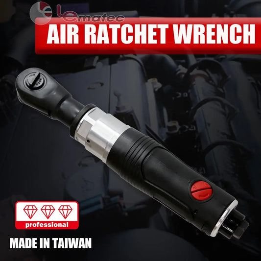 LE-R2550B 1/2" Air Ratchet | Safe & Powerful Tool with a black and silver design.