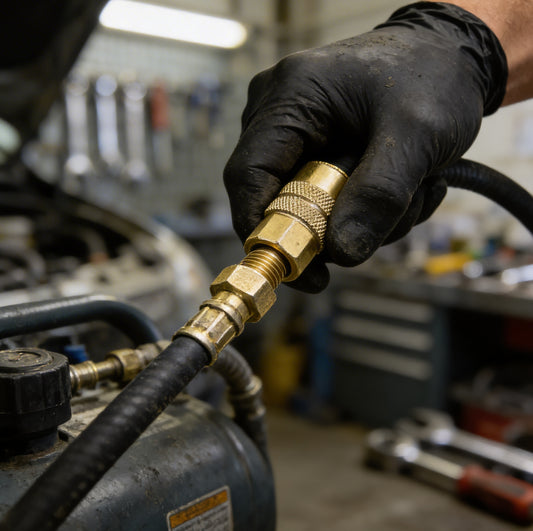 15-Piece Quick Connect Air Compressor Fitting Kit - Professional Grade Brass NPT Connections Set with Storage Case connector