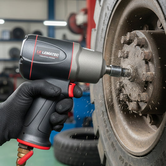 Professional LE-IWT-R102 Impact Wrench - High Torque with Twin Hammer Design for heavy-duty automotive and industrial fastening.