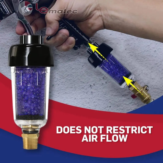 LE LEMATEC ZN312E-2 ¼"-Inch NPT Desiccant Air air compressor air filter, Does Not Restrict Air Flow, Compressor Air Dryer for Air Compressors and and Air Tools.