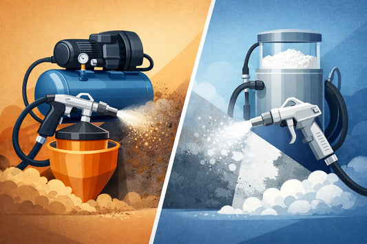 Air Sandblaster vs Soda Blaster