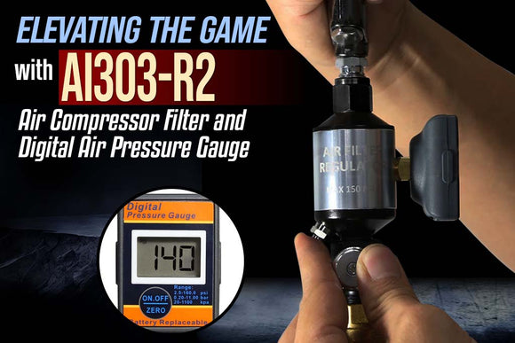 Air Compressor Filter and Digital Air Pressure Gauge
