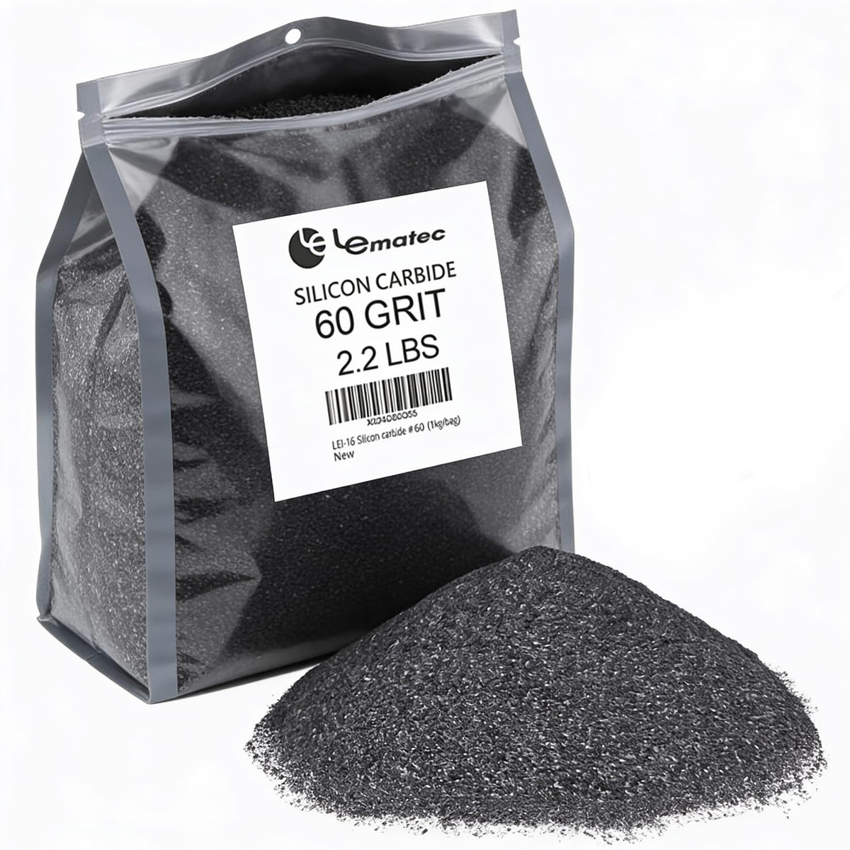 LEI-16-1 silicon carbide 60 grit media, 2.2 lb, part of the black sandblaster complete kit