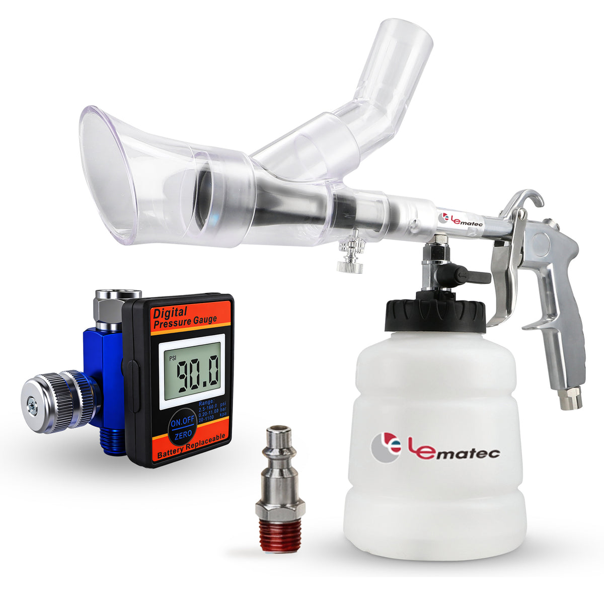 Auto Detailing Combo Clearance - High-Pressure Gun + Digital Regulator