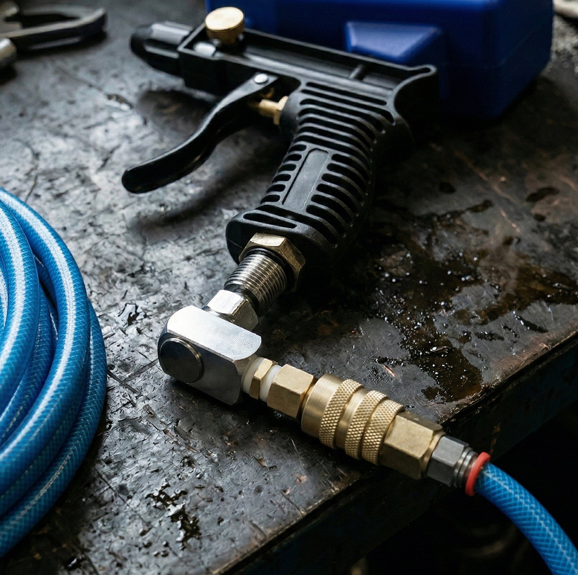 AI-112-1 Professional Swivel Air Connector - 120 PSI Max Pressure Kit with Teflon Seal and Male NPT Adapter for professional air tool systems