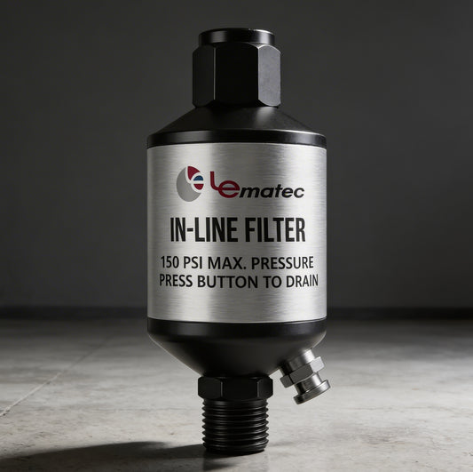 Professional Inline Air Filter System - 150 PSI Aluminum Oil & Water Separator with Drain (AI303) air compressor filter image.