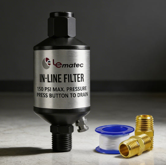 1/4" NPT Air Compressor Water Separator - 150 PSI Professional Filter System (AI303-C1) for optimal air tool performance.