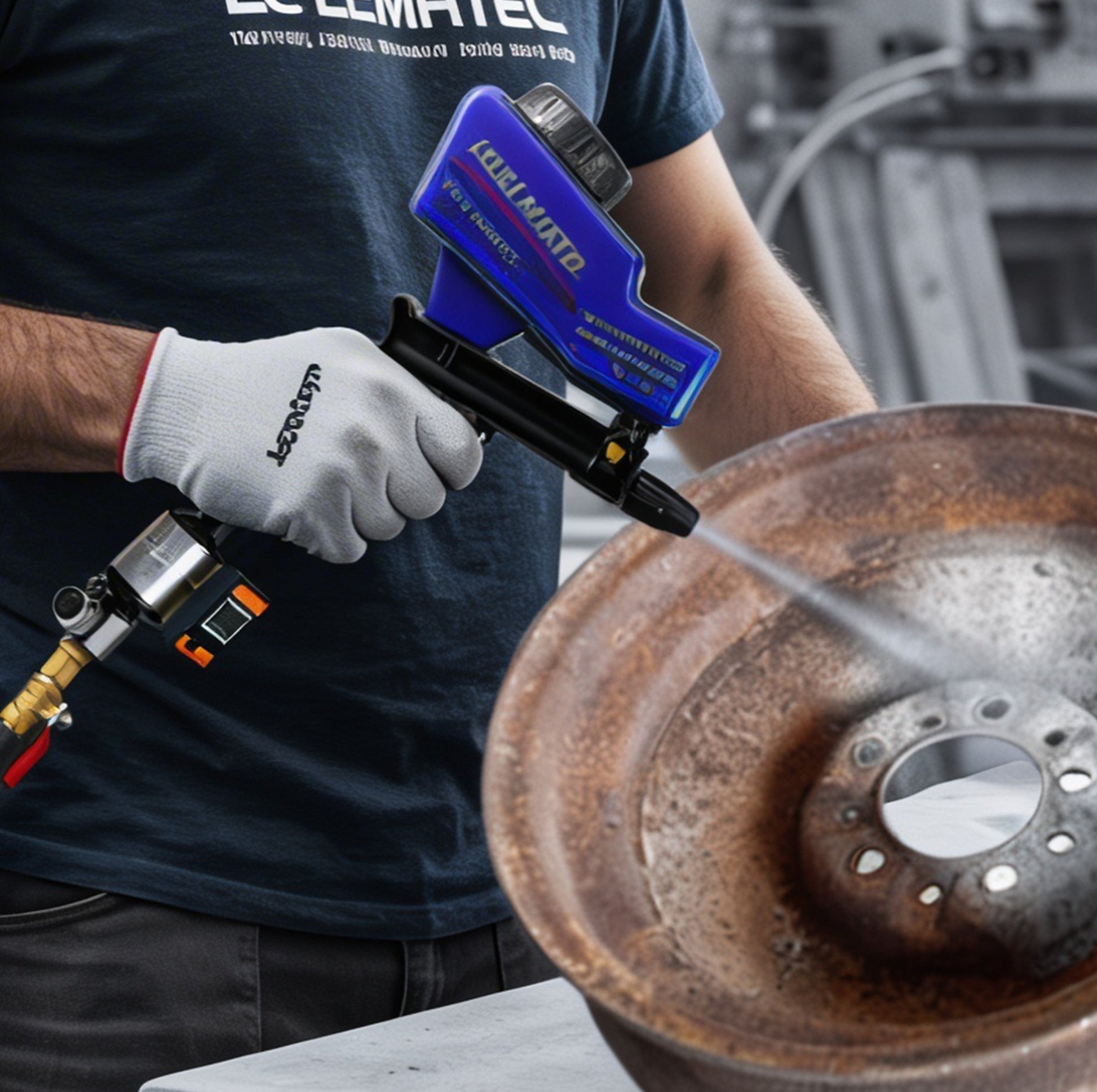 Professional 2-in-1 Air Filter System - 160 PSI Digital Regulator with Water Separator (AI303-R2) with air tool compatibility.