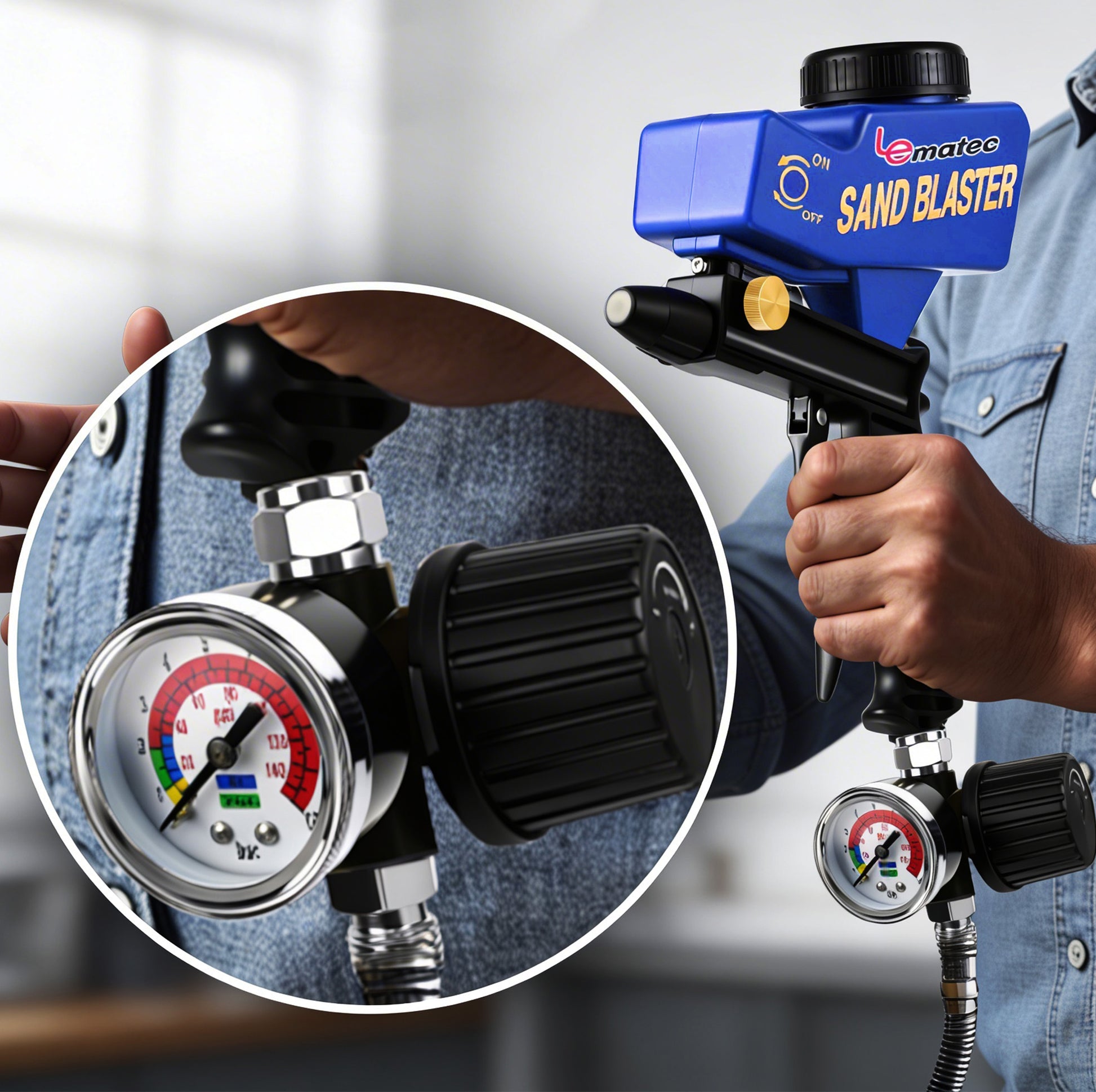 AR-02 air pressure regulator gauge 140 PSI - product specifications and dimensions view