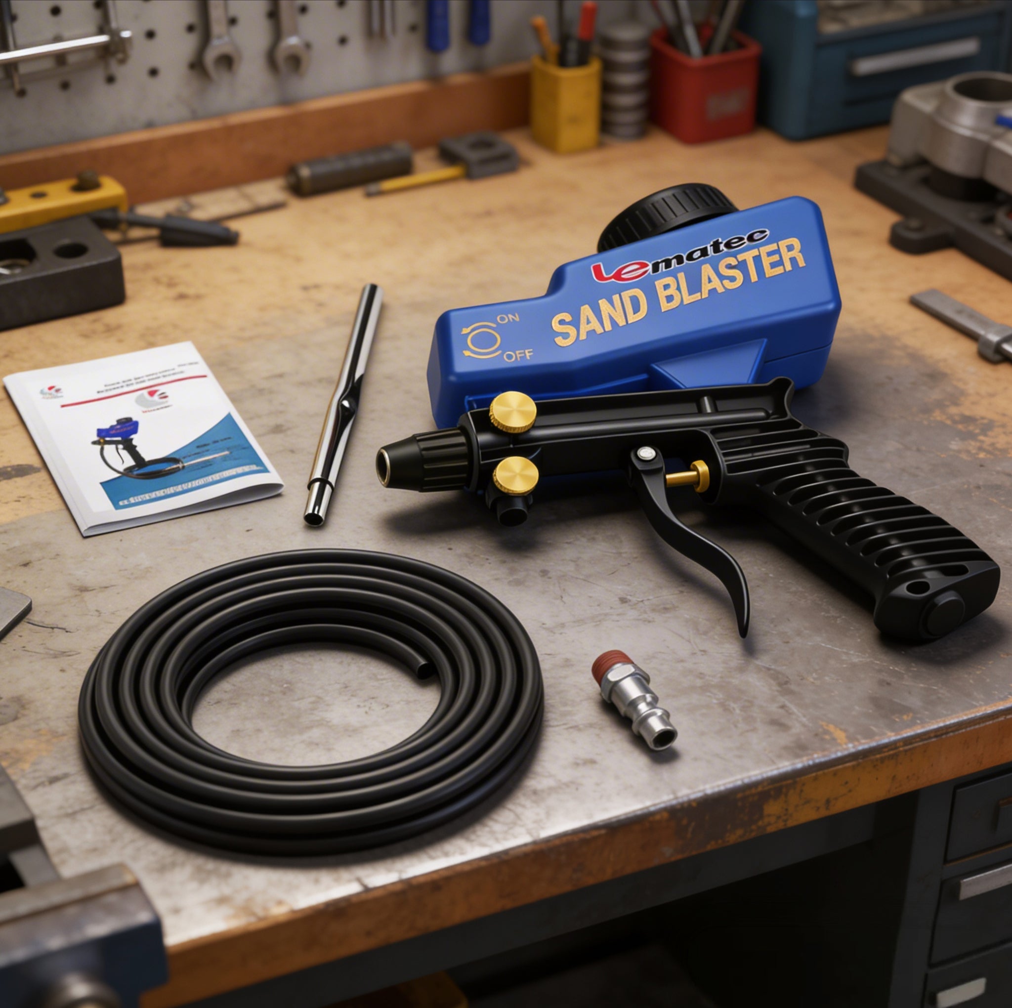 AS118-2 Sandblaster Kit | Dual-Feed 150 PSI | Le Lematec – Pro Air