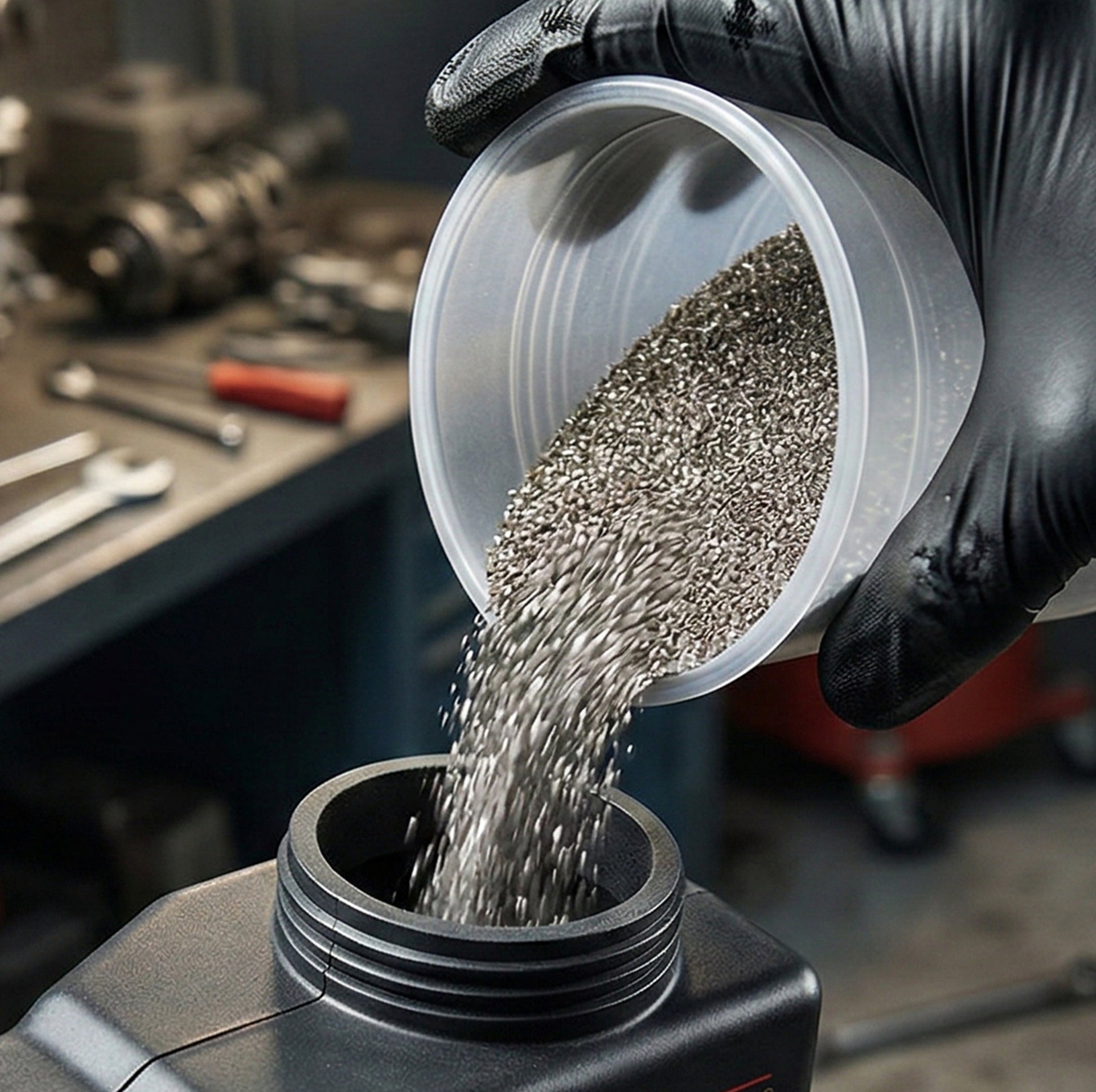 LEI17-2 Brown Corundum Abrasive - 220 Grit Sandblasting Media (1kg) designed for efficient rust removal and stripping paint from delicate parts.