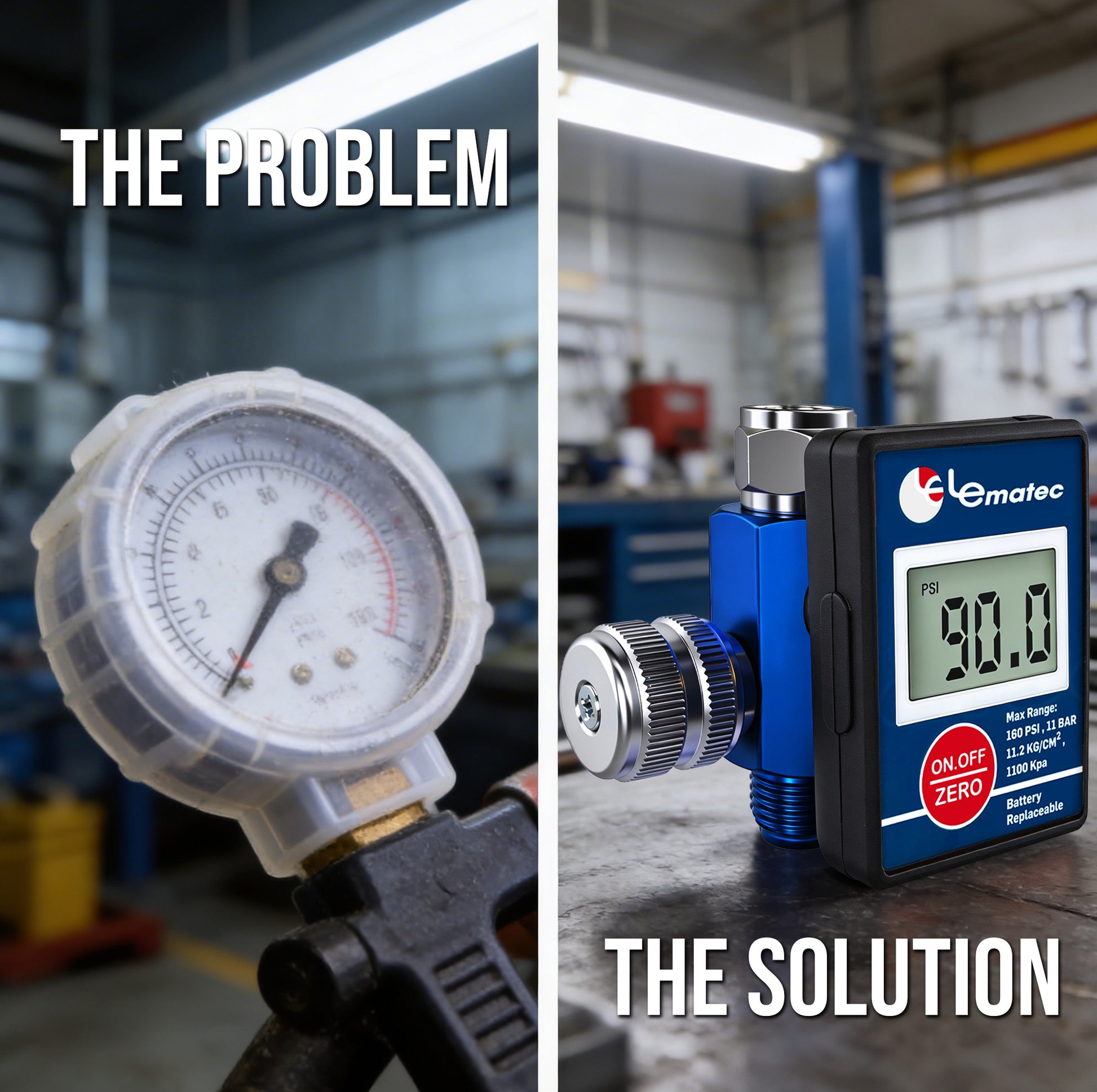 DAR01B digital air pressure regulator 160 PSI LCD - complete kit contents and included accessories
