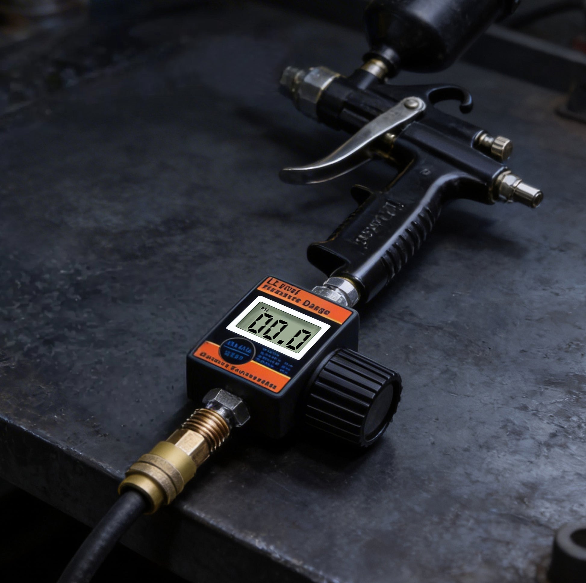 Professional Digital Air Regulator - 160 PSI Diaphragm Control with Multi-Unit Display (DAR02B) air compressor regulator gauge