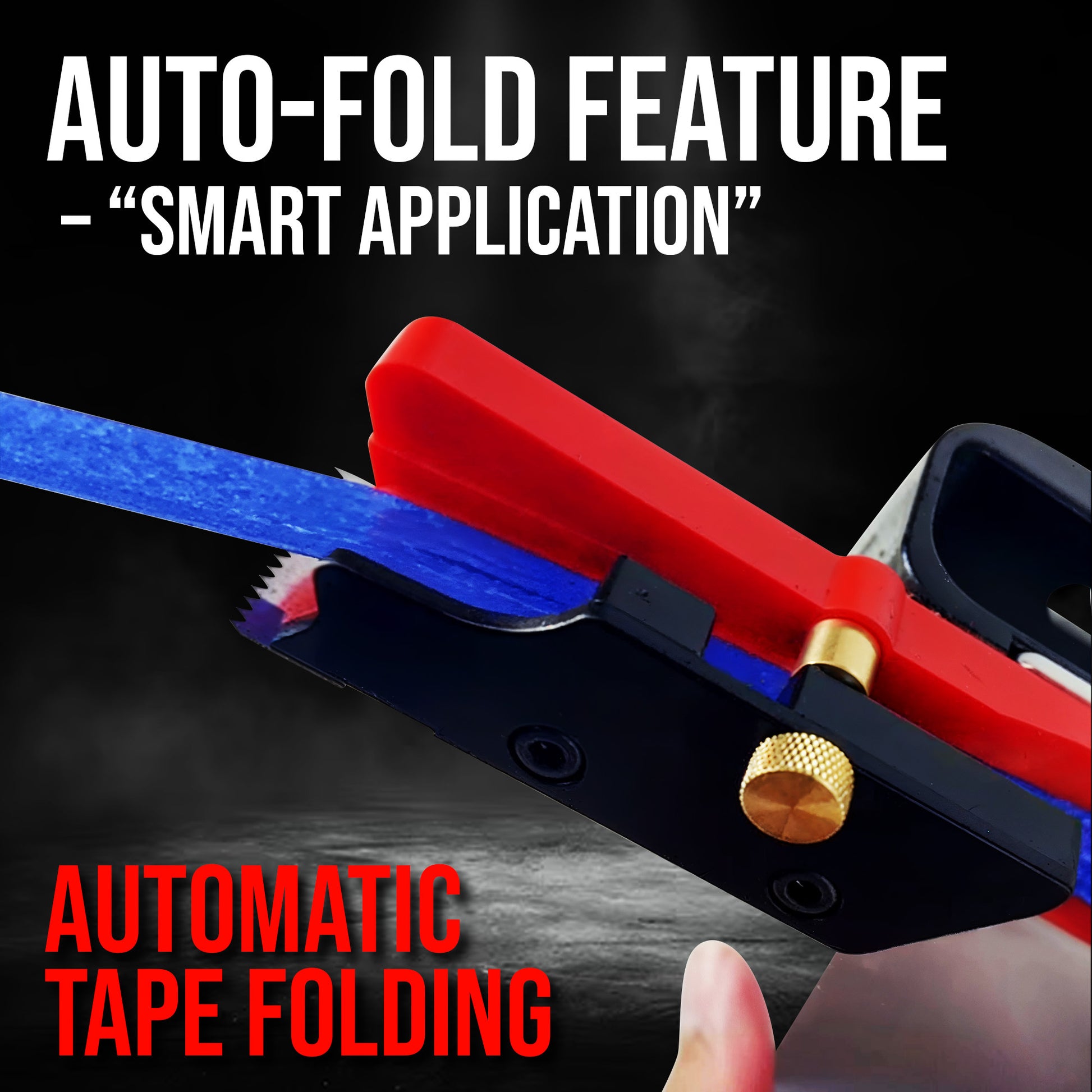 LE-1195 auto body masking tape dispenser being used for car painting