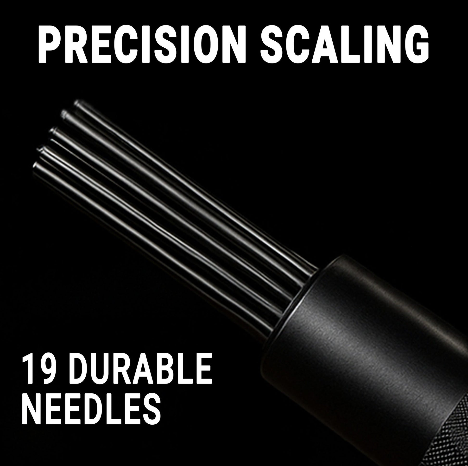 LE-AN67 needle scaler 19 durable hardened steel needles precision scaling close-up
