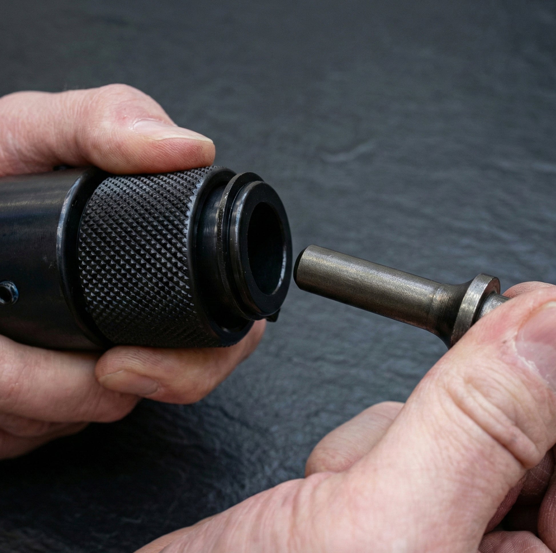 Secure-Lock Quick-Change Retainer LE-B74 - Universal Fit (LE-B74) designed to hold air hammer bits firmly for enhanced operator safety.