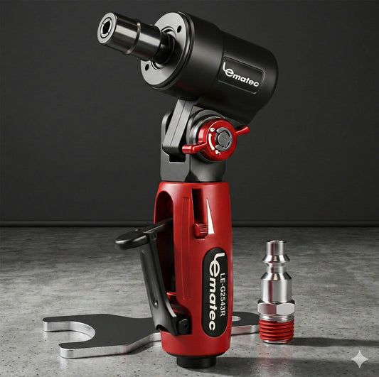 Professional Flexible Air Die Grinder LE-G2543R - High-speed 20,000 RPM performance with a 1/4" collet for precision grinding and polishing