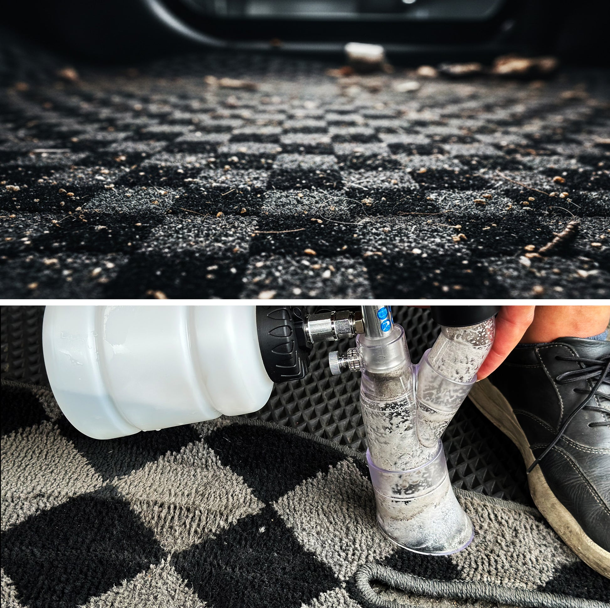 LE-WT-0100SB Interior Cleaning Kit - Specialized Extractor Vacuum and Foam Gun for professional-grade upholstery, seat, and carpet detailing.