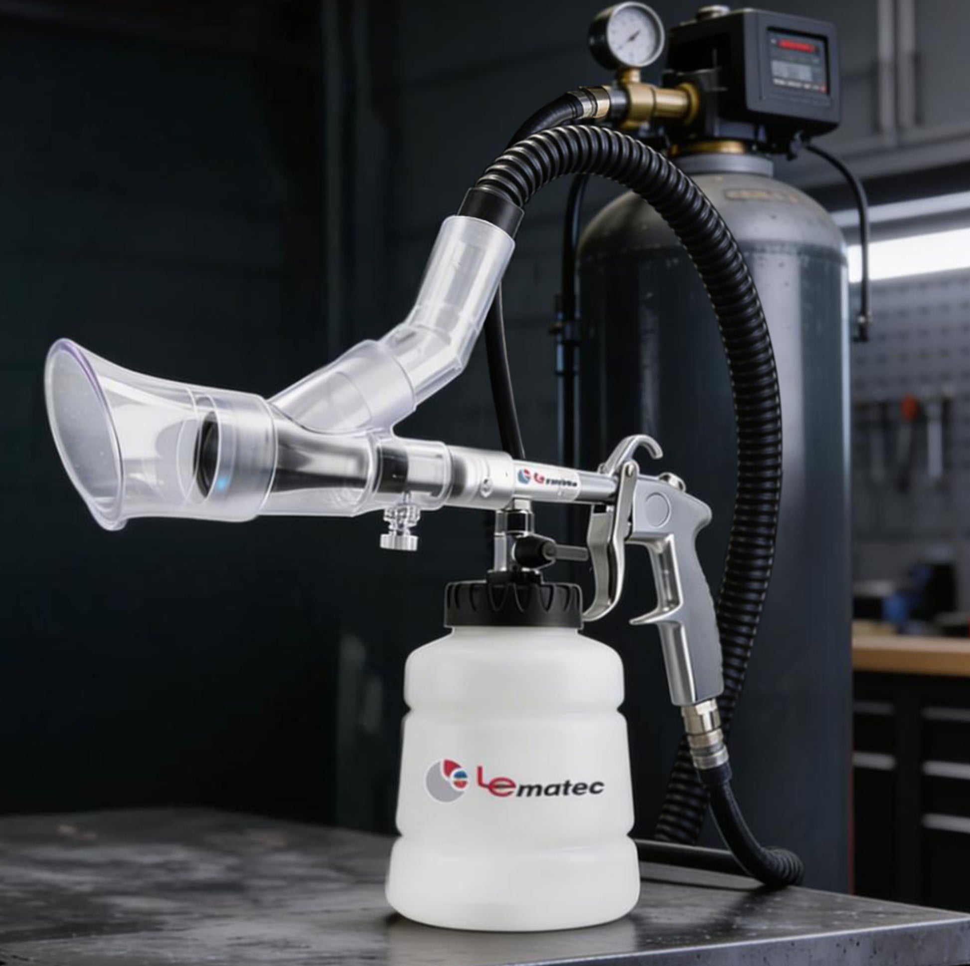 Industrial LE-WT-0100SB Detailing Kit - High Pressure Foam Cleaning Gun with Stainless Nozzle for efficient surface maintenance and heavy-duty washing.