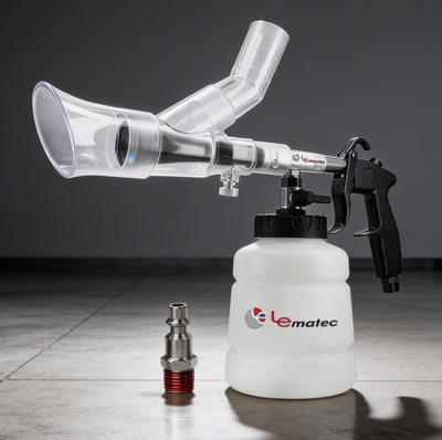 Professional Auto Detailing Kit - 3000 RPM with High Pressure Gun & Extractor, includes foam gun and nozzles.