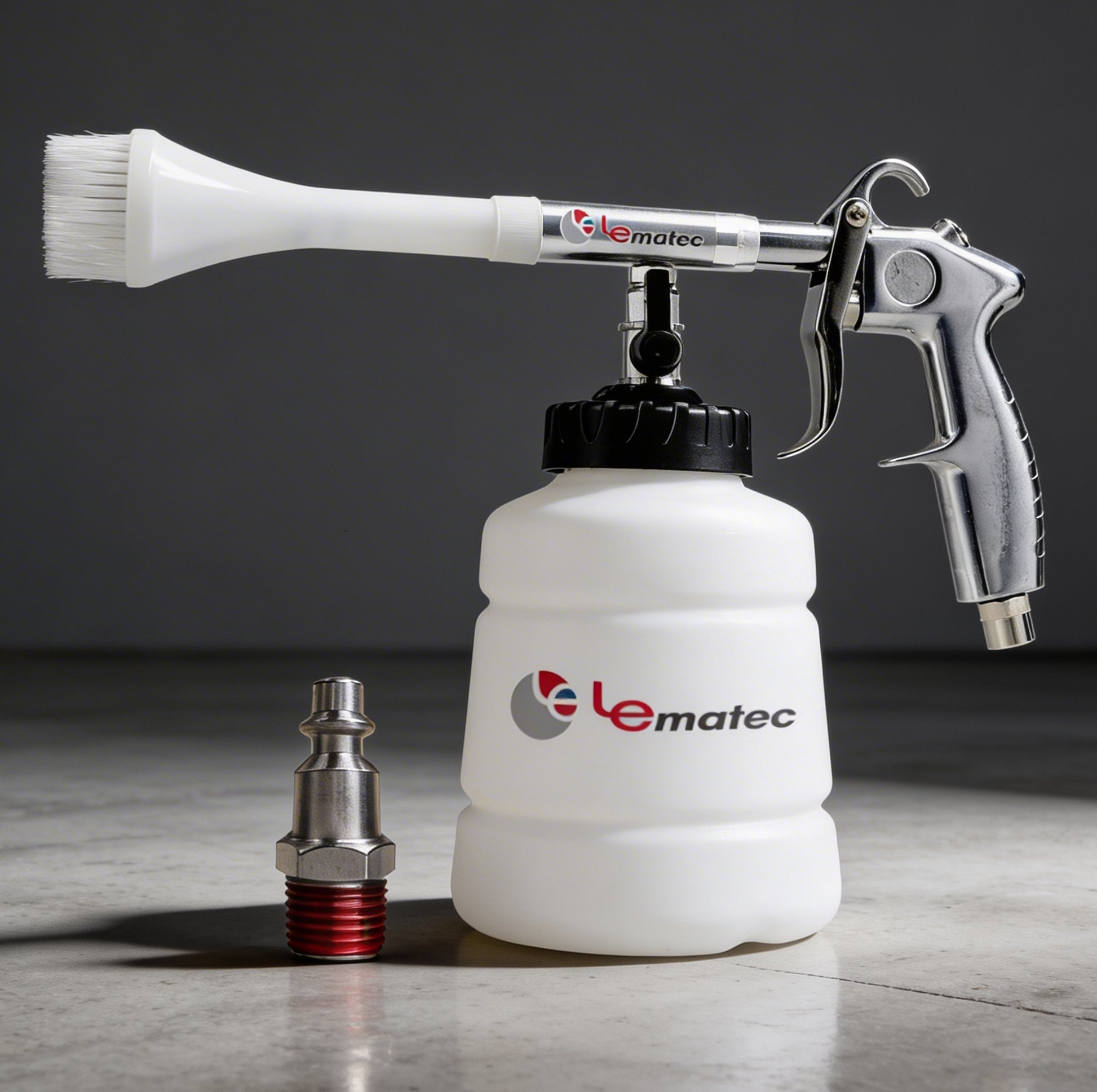 Professional Air-Powered Car Cleaning Gun - High Pressure with Detachable Brush and accessories for effective car detailing.