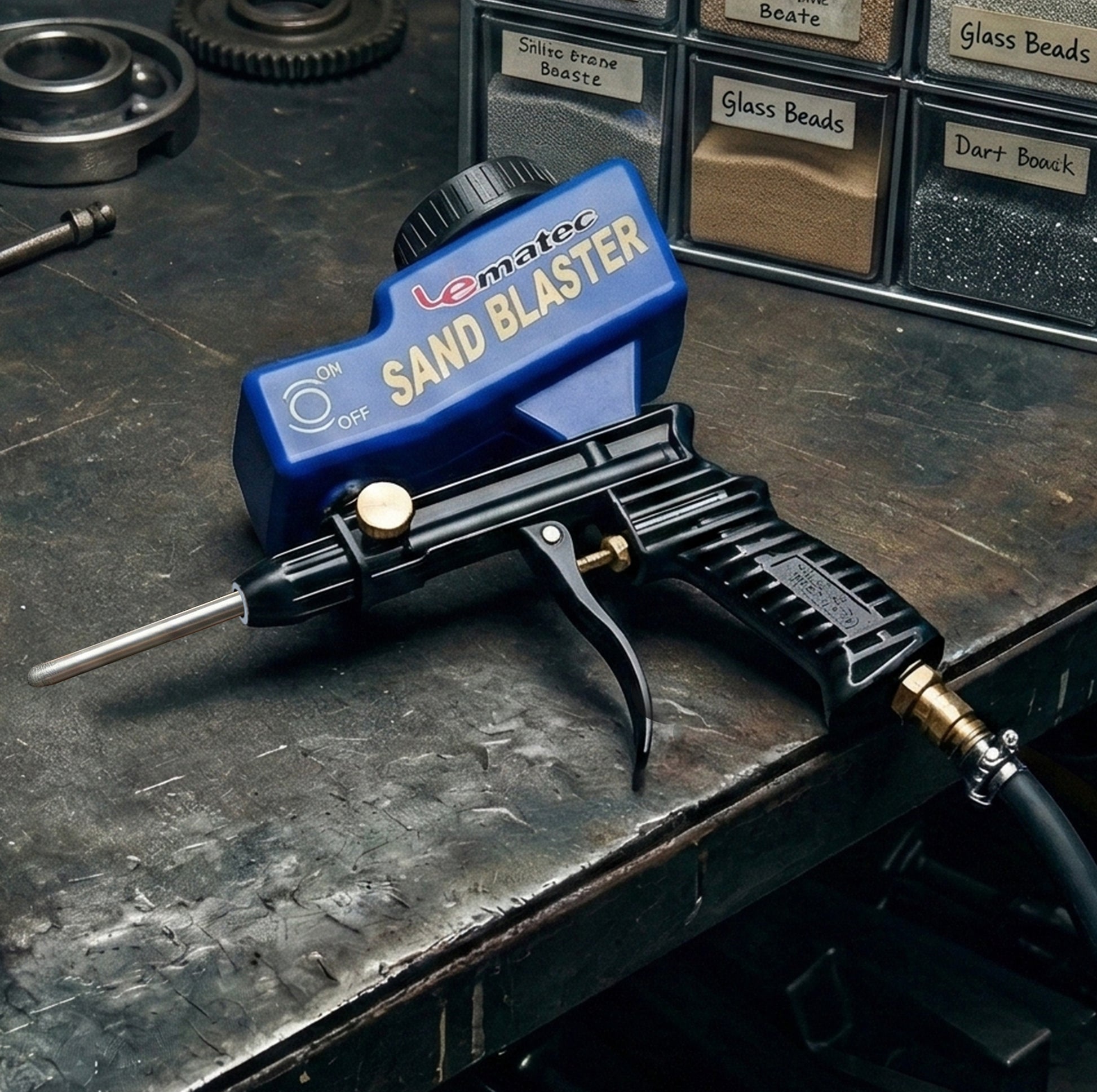 Professional Long Nozzle for Sandblasting - 16.5cm (Steel & Aluminum) precision attachment for effective rust removal and surface conditioning