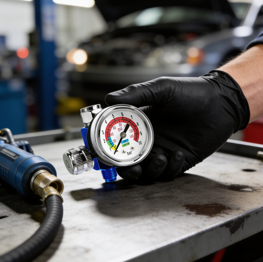 Professional Analog Air Compressor Regulator - 150 PSI High Flow Control with 89 SCFM (AR-01) features compact and heavy-duty design.