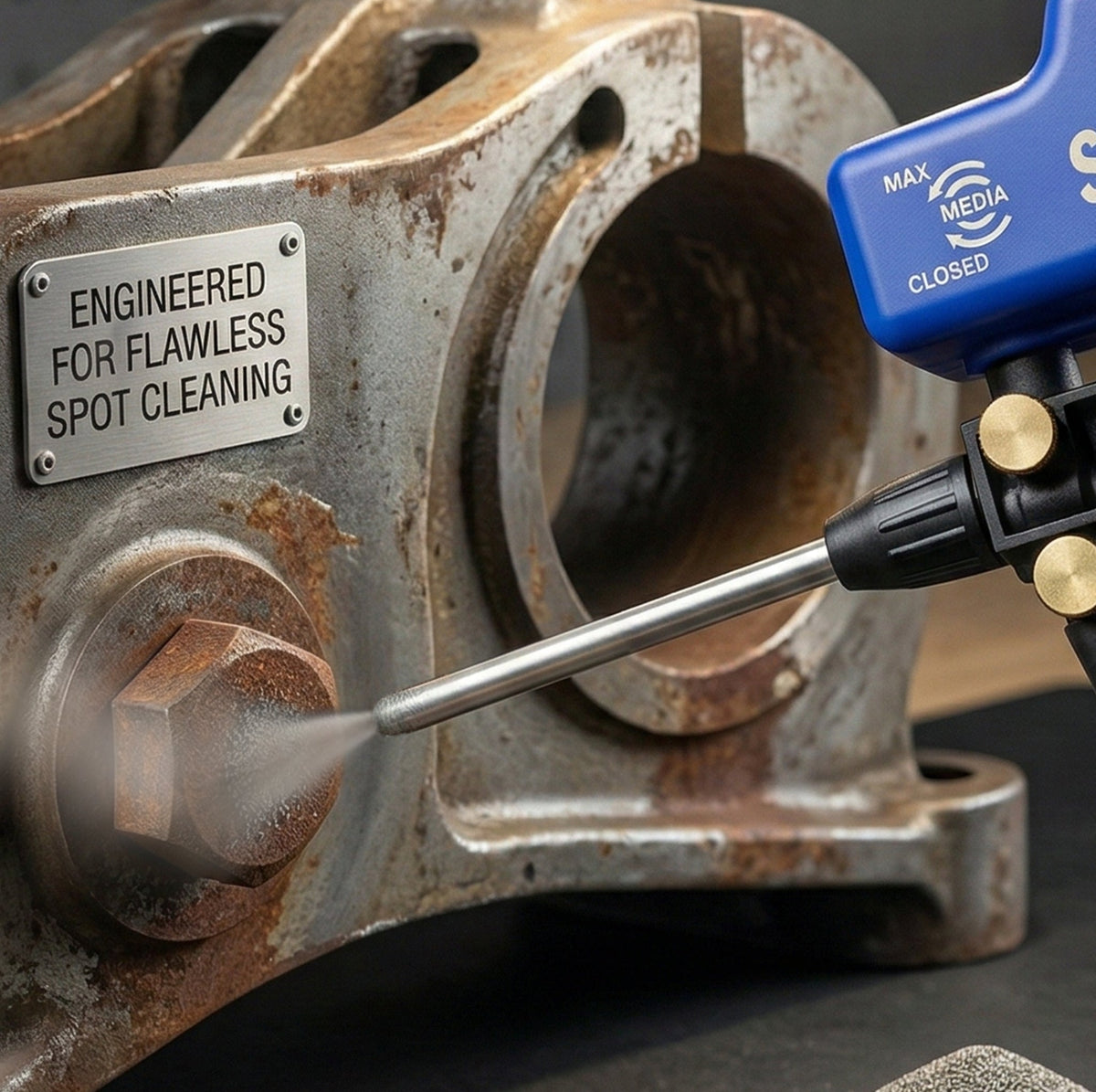 Long nozzle reaching a hard-to-reach spot