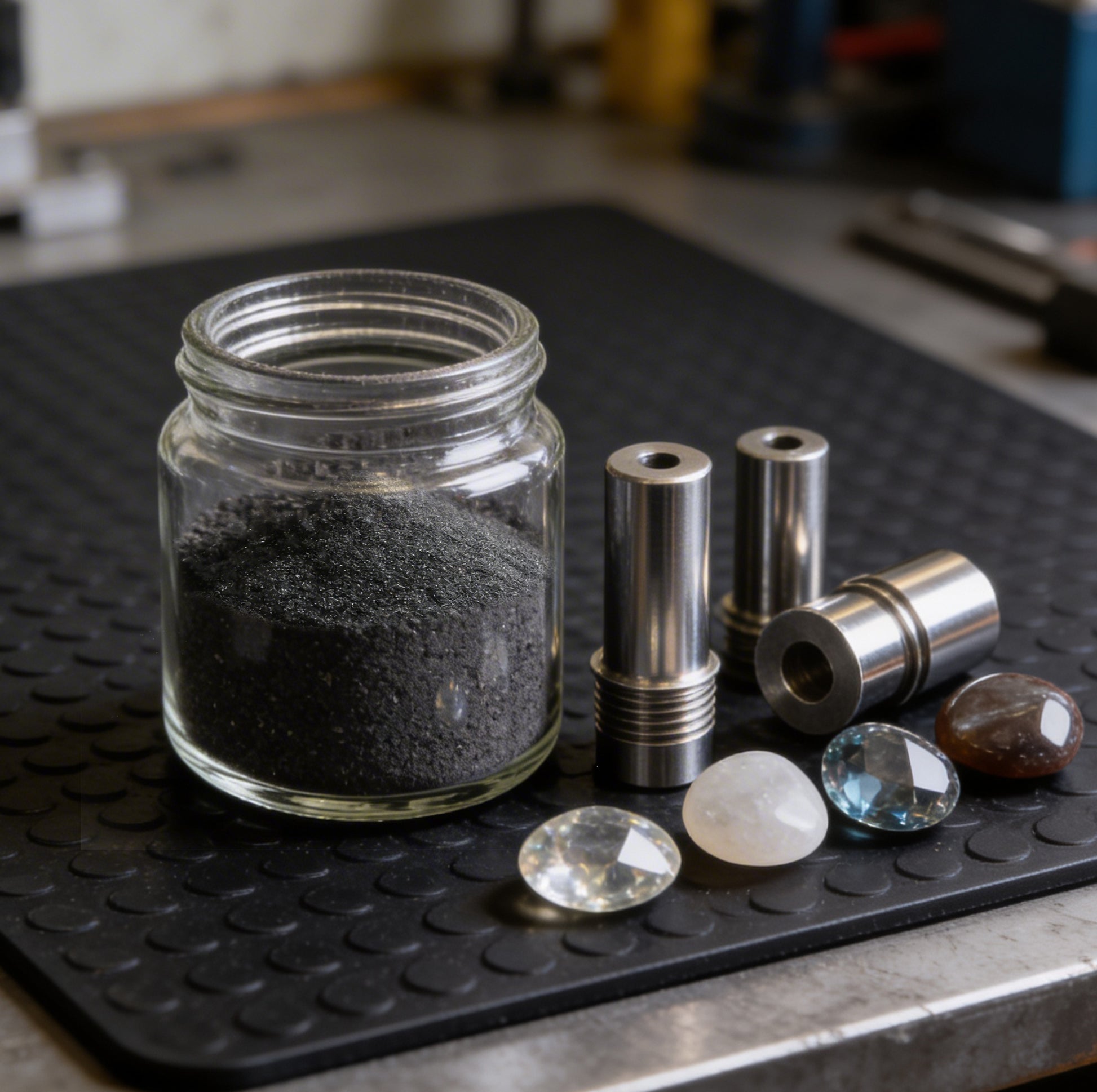 Premium 100 Grit Silicon Carbide Media - Sharp and Durable Abrasive for precision glass etching and stone carving applications.