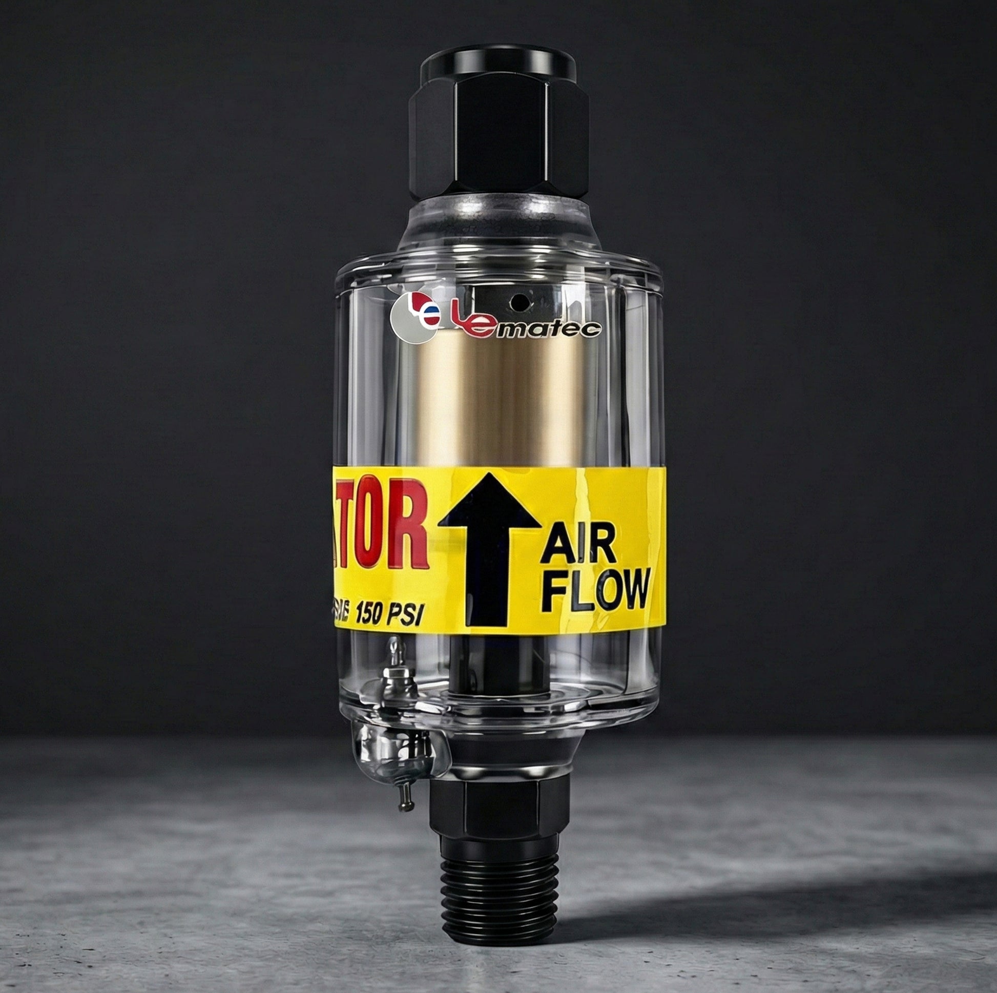 Professional LE LEMATEC ZN312 Air Dryer - Inline Water Separator for Air Compressors, ideal for protecting pneumatic tools from moisture and rust.