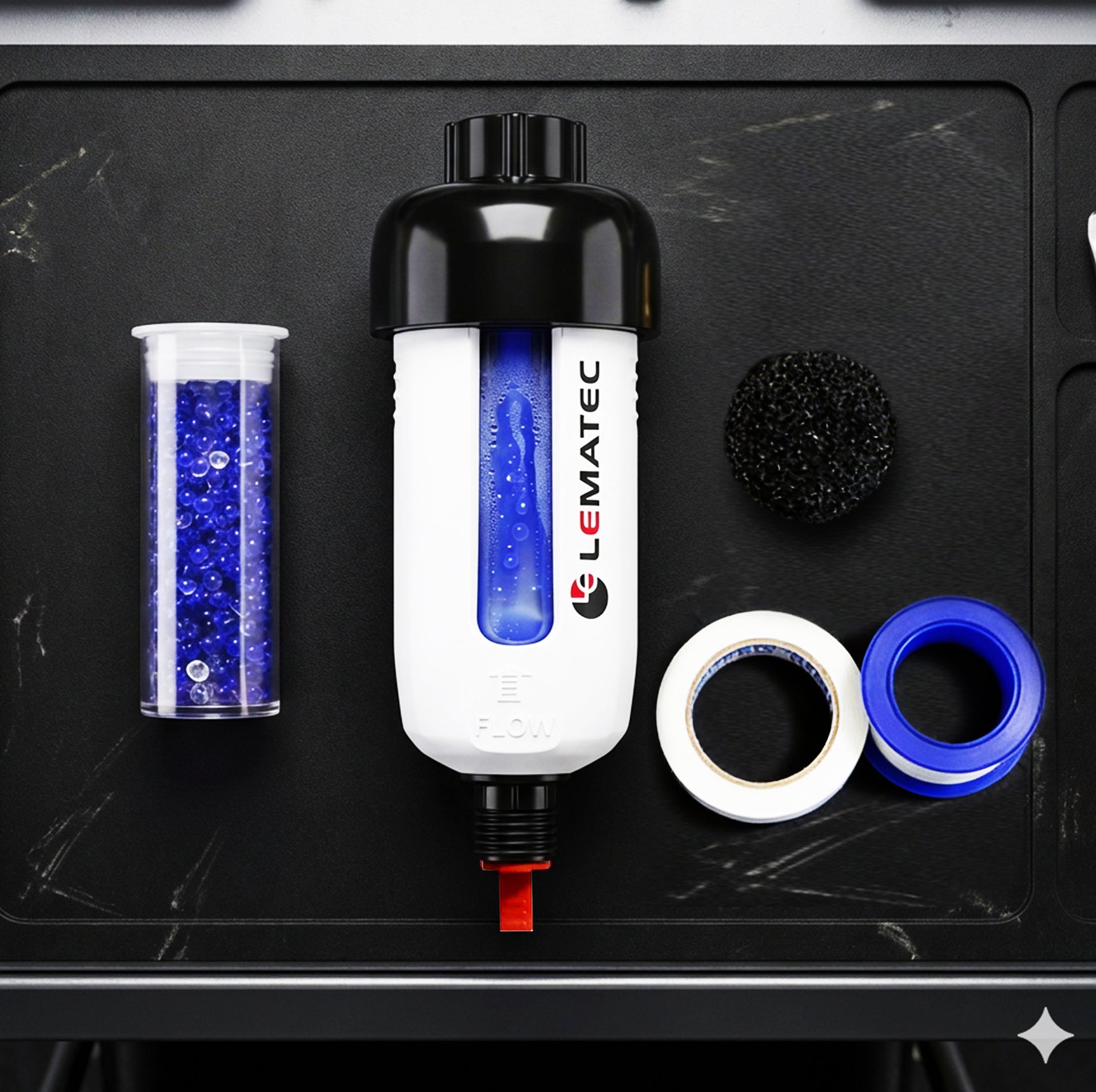Industrial LEMATEC Air Dryer System - High-Performance Moisture Separator Filter designed to prevent rust and extend the life of pneumatic equipment.