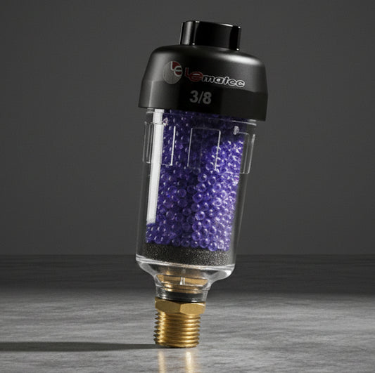 Professional LE LEMATEC ZN312E-3 3/8"-Inch NPT Desiccant Air Filter - Advanced design that does not restrict air flow for high-demand pneumatic tools.