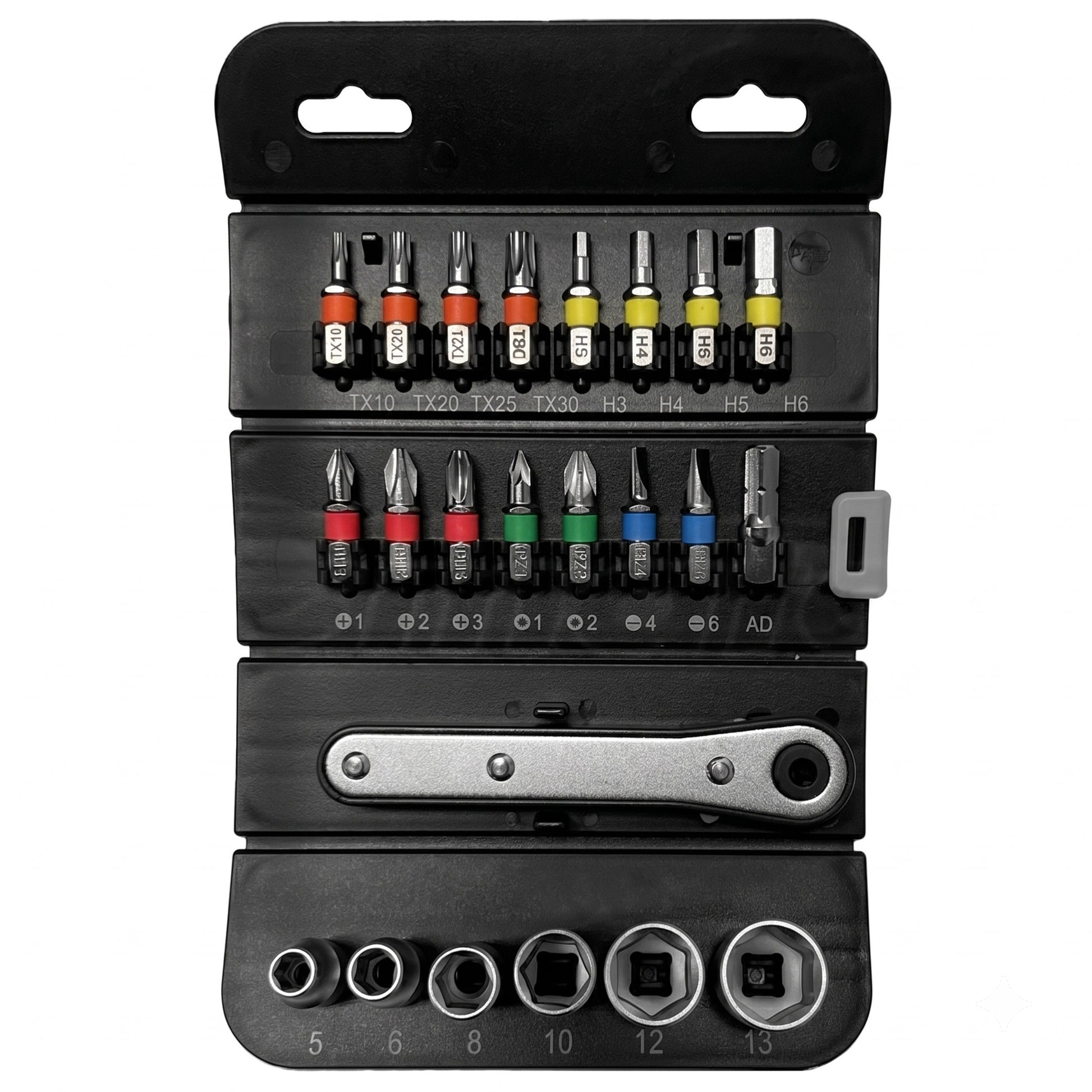 Lematec LE-RF232 23-piece 1/4-inch drive mini socket set — compact tool kit for tight spaces