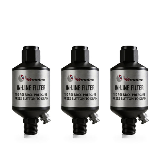 Three AI303 inline air filters, 150 PSI oil and water separators, sold as a 3-pack