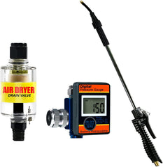 Air Blower Gun, Oil Water Separator, Digital Air Regulator Bundle