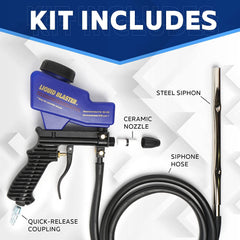 Premium Sand Blaster Gun Kit, Air Compressor Oil Water Separator, and Air Pressure Regulator