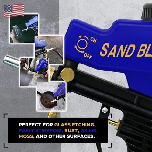 Professional Dual-Feed Sandblaster Gun Kit - 150 PSI with Ceramic Tip & 18oz Hopper (AS118-2)