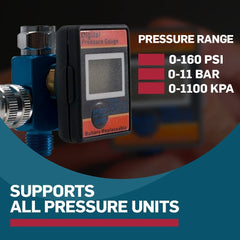 Premium Sand Blaster Gun Kit, Air Compressor Oil Water Separator, and Air Pressure Regulator