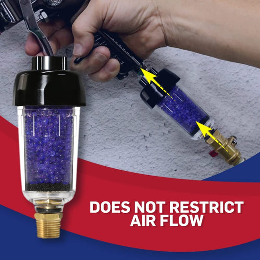 LE LEMATEC ZN312E-2 ¼"-Inch NPT Desiccant Air air compressor air filter, Does Not Restrict Air Flow, Compressor Air Dryer for Air Compressors and and Air Tools.