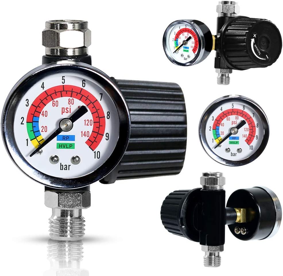 Professional Air Pressure Regulator with Gauge - Heavy Duty 140 PSI Compressor Control (AR-02)