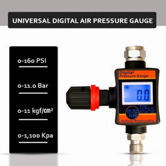 Air Pressure Regulator, Digital Air Pressure Gauge for Compressor Tools, Spray Guns, Plasma Cutters, and Air Tools By Lematec (DAR06E-1)