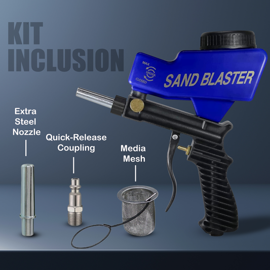 Professional Soda Blaster Kit - 150 PSI Multi-Media with Steel Nozzle (AS118)